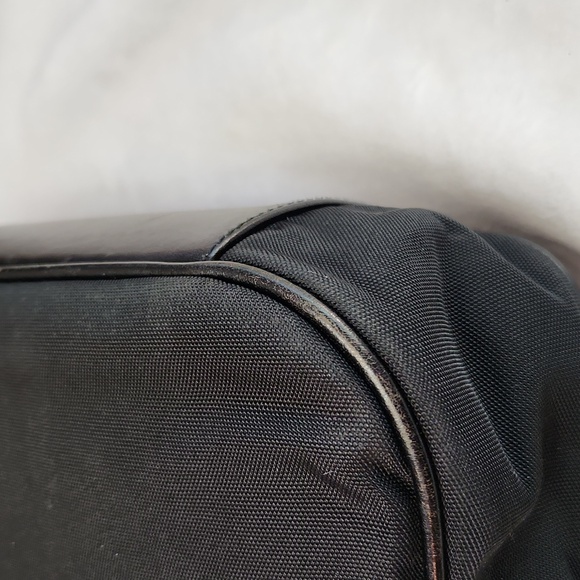 Gucci Bamboo Black Nylon Small Tote with Leather Trim - Picture 5 of 11